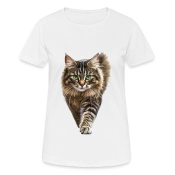 Amerikanischer Bobtail - Frauen T-Shirt atmungsaktiv - Weiß - Vorne - AI Model Female 172 dark (172cm)