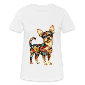 Chihuahua - Frauen T-Shirt atmungsaktiv - Weiß - Vorne - AI Model Female 172 dark (172cm)