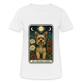 Yorkshire Terrier - Frauen T-Shirt atmungsaktiv - Weiß - Vorne - AI Model Female 172 dark (172cm)