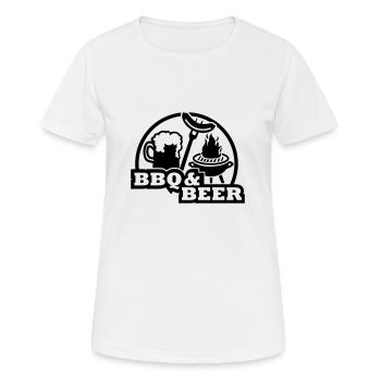 BBQ Beer - T-shirt respirant Femme - blanc - Devant - AI Model Female 172 dark (172cm)