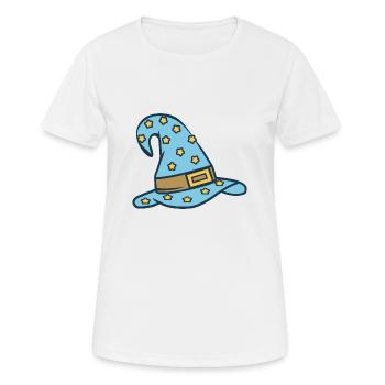 Chapeau de magicien - T-shirt respirant Femme - blanc - Devant - AI Model Female 172 dark (172cm)