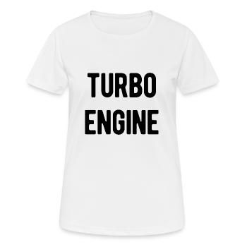 Moteur Turbo - T-shirt respirant Femme - blanc - Devant - AI Model Female 172 dark (172cm)