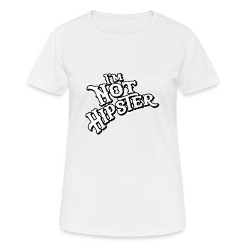 Im not Hipster - Frauen T-Shirt atmungsaktiv - Weiß - Vorne - AI Model Female 172 dark (172cm)