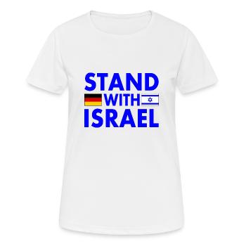 Israël - T-shirt respirant Femme - blanc - Devant - AI Model Female 172 dark (172cm)