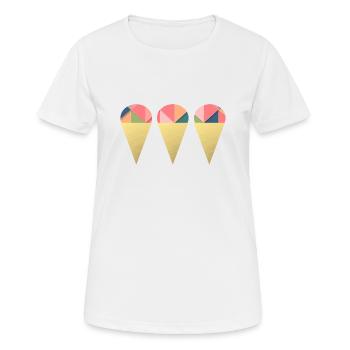 gaufres de glace - T-shirt respirant Femme - blanc - Devant - AI Model Female 172 dark (172cm)
