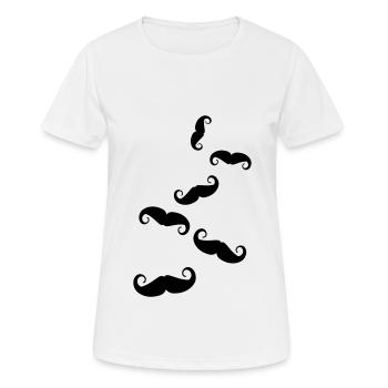 Symbole de la moustache - T-shirt respirant Femme - blanc - Devant - AI Model Female 172 dark (172cm)
