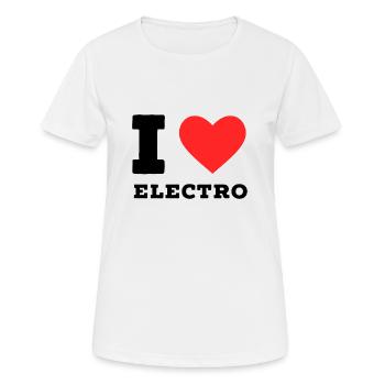 J’adore l’électro - T-shirt respirant Femme - blanc - Devant - AI Model Female 172 dark (172cm)