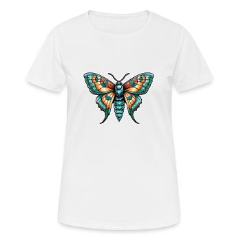 Papillon de nuit Néo Traditionnel - T-shirt respirant Femme - blanc - Devant - AI Model Female 172 dark (172cm)