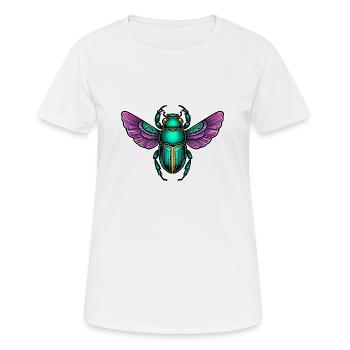 Scarabée Néo Traditionnel - T-shirt respirant Femme - blanc - Devant - AI Model Female 172 dark (172cm)