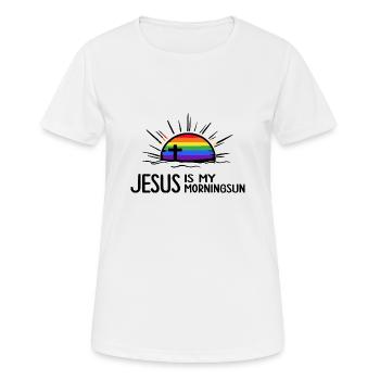 jesus christ rainbow jesusfreak salvation army - Women's Breathable T-Shirt - white - Front - AI Model Female 172 dark (172cm)