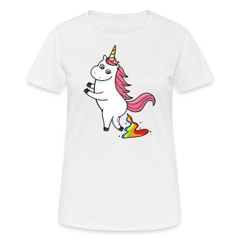 Mignon drôle drôle fable de licornes de Licorne - T-shirt respirant Femme - blanc - Devant - AI Model Female 172 dark (172cm)