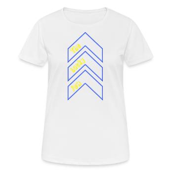 Les chanceux - syndrome de Down - T-shirt respirant Femme - blanc - Devant - AI Model Female 172 dark (172cm)