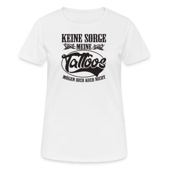 Tattoo - Frauen T-Shirt atmungsaktiv - Weiß - Vorne - AI Model Female 172 dark (172cm)