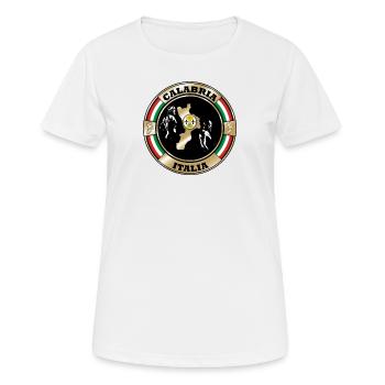 Calabria bronzes of Riace map - Women's Breathable T-Shirt - white - Front - AI Model Female 172 dark (172cm)