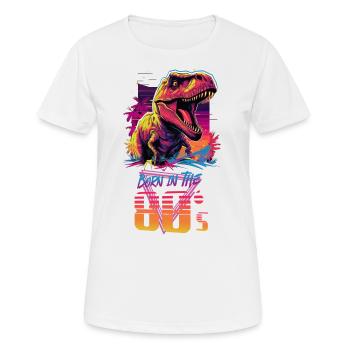 Born in the 80s - Frauen T-Shirt atmungsaktiv - Weiß - Vorne - AI Model Female 172 dark (172cm)