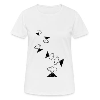 Vulkan icon symbol - Frauen T-Shirt atmungsaktiv - Weiß - Vorne - AI Model Female 172 dark (172cm)