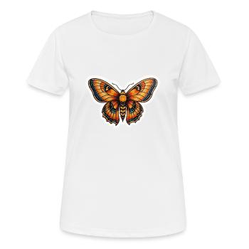 Papillon de nuit Néo Traditionnel - T-shirt respirant Femme - blanc - Devant - AI Model Female 172 dark (172cm)