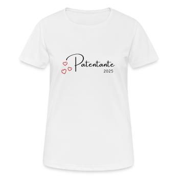 Patentante 2025 - Frauen T-Shirt atmungsaktiv - Weiß - Vorne - AI Model Female 172 dark (172cm)