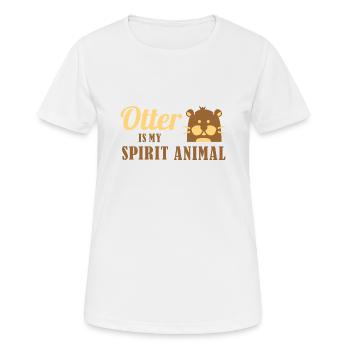 Otter - Frauen T-Shirt atmungsaktiv - Weiß - Vorne - AI Model Female 172 dark (172cm)