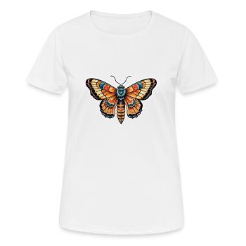 Papillon de nuit Néo Traditionnel - T-shirt respirant Femme - blanc - Devant - AI Model Female 172 dark (172cm)