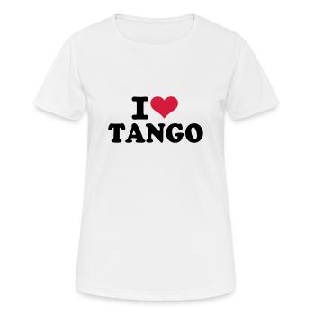 J'aime le tango - T-shirt respirant Femme - blanc - Devant - AI Model Female 172 dark (172cm)