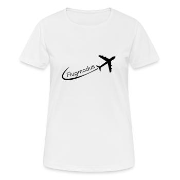 Flugmodus - Frauen T-Shirt atmungsaktiv - Weiß - Vorne - AI Model Female 172 dark (172cm)