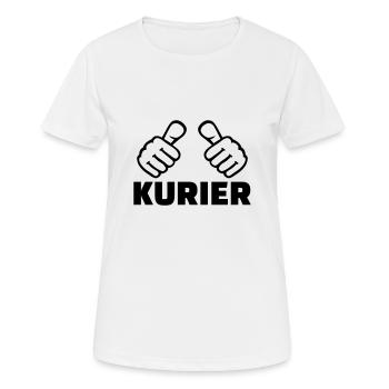 Kurier - Frauen T-Shirt atmungsaktiv - Weiß - Vorne - AI Model Female 172 dark (172cm)