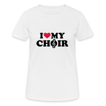 Chor - Frauen T-Shirt atmungsaktiv - Weiß - Vorne - AI Model Female 172 dark (172cm)