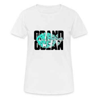 Grand océan - T-shirt respirant Femme - blanc - Devant - AI Model Female 172 dark (172cm)