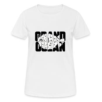 Grand océan - T-shirt respirant Femme - blanc - Devant - AI Model Female 172 dark (172cm)
