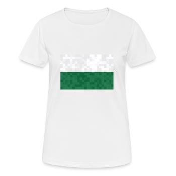 Drapeau de Saxe Drapeau saxon Ossi Holiday SN - T-shirt respirant Femme - blanc - Devant - AI Model Female 172 dark (172cm)