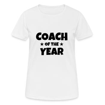 Coach / Coaching / Trainer / Sport - Frauen T-Shirt atmungsaktiv - Weiß - Vorne - AI Model Female 172 dark (172cm)