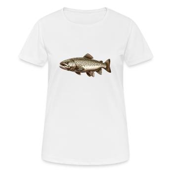 Trout - Women's Breathable T-Shirt - white - Front - AI Model Female 172 dark (172cm)
