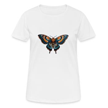 Papillon de nuit Néo Traditionnel - T-shirt respirant Femme - blanc - Devant - AI Model Female 172 dark (172cm)