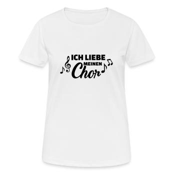 Chor - Frauen T-Shirt atmungsaktiv - Weiß - Vorne - AI Model Female 172 dark (172cm)