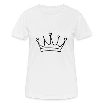 Couronne - T-shirt respirant Femme - blanc - Devant - AI Model Female 172 dark (172cm)