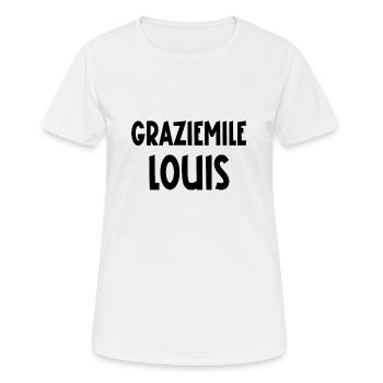 graziemile louis - T-shirt respirant Femme - blanc - Devant - AI Model Female 172 dark (172cm)