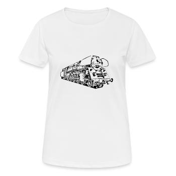 Dampflok 01 1531 - Frauen T-Shirt atmungsaktiv - Weiß - Vorne - AI Model Female 172 dark (172cm)