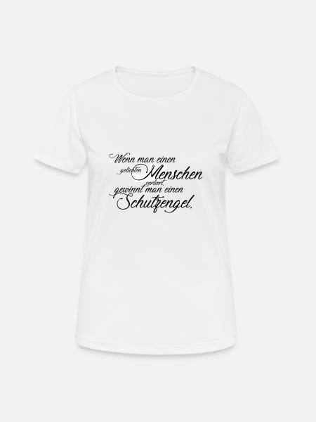 Schutzengel Spruch - Frauen T-Shirt atmungsaktiv - Weiß