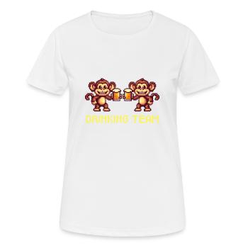 Monkey Drinking Team Beer Party - Women's Breathable T-Shirt - white - Front - AI Model Female 172 dark (172cm)