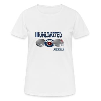 Push your limits - Frauen T-Shirt atmungsaktiv - Weiß - Vorne - AI Model Female 172 dark (172cm)