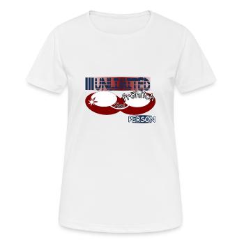 Soyez joyeux - T-shirt respirant Femme - blanc - Devant - AI Model Female 172 dark (172cm)