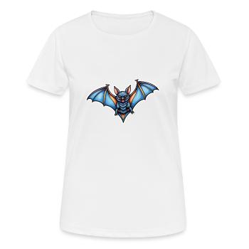 Chauve-souris Neo Traditionnel - T-shirt respirant Femme - blanc - Devant - AI Model Female 172 dark (172cm)