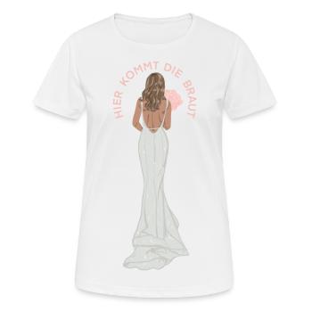 Mariée - Mariée - Robe blanche - T-shirt respirant Femme - blanc - Devant - AI Model Female 172 dark (172cm)