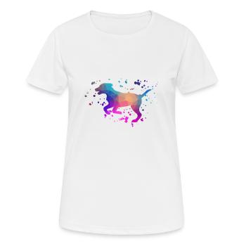 Couleur d'animal familier de chien de chien - T-shirt respirant Femme - blanc - Devant - AI Model Female 172 dark (172cm)