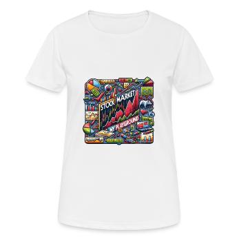 Trading my passion cool trading design - Women's Breathable T-Shirt - white - Front - AI Model Female 172 dark (172cm)