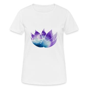 Lotusblume - Frauen T-Shirt atmungsaktiv - Weiß - Vorne - AI Model Female 172 dark (172cm)