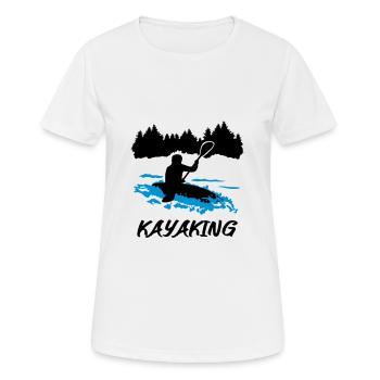 Kayak, kayak - T-shirt respirant Femme - blanc - Devant - AI Model Female 172 dark (172cm)