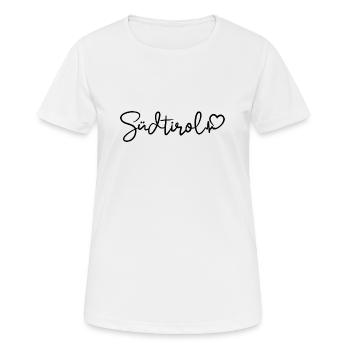 South Tyrol Heartbeat - Women's Breathable T-Shirt - white - Front - AI Model Female 172 dark (172cm)