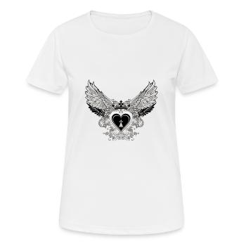 wings wing wing brittany of hearts of breizh - Women's Breathable T-Shirt - white - Front - AI Model Female 172 dark (172cm)